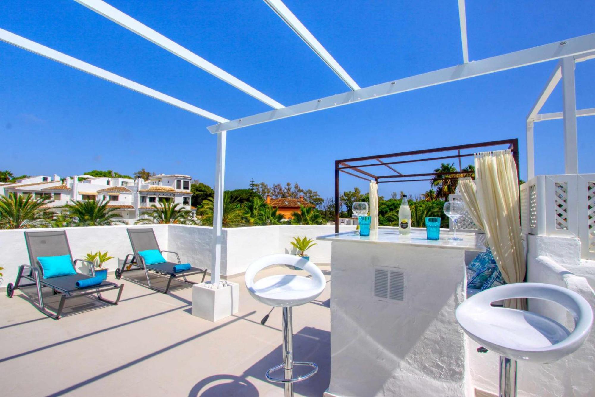 1108 Beachfront 2 Apartments With Roofterrace 80Mtrgt Beach 3 Pools มาร์เบยา ภายนอก รูปภาพ