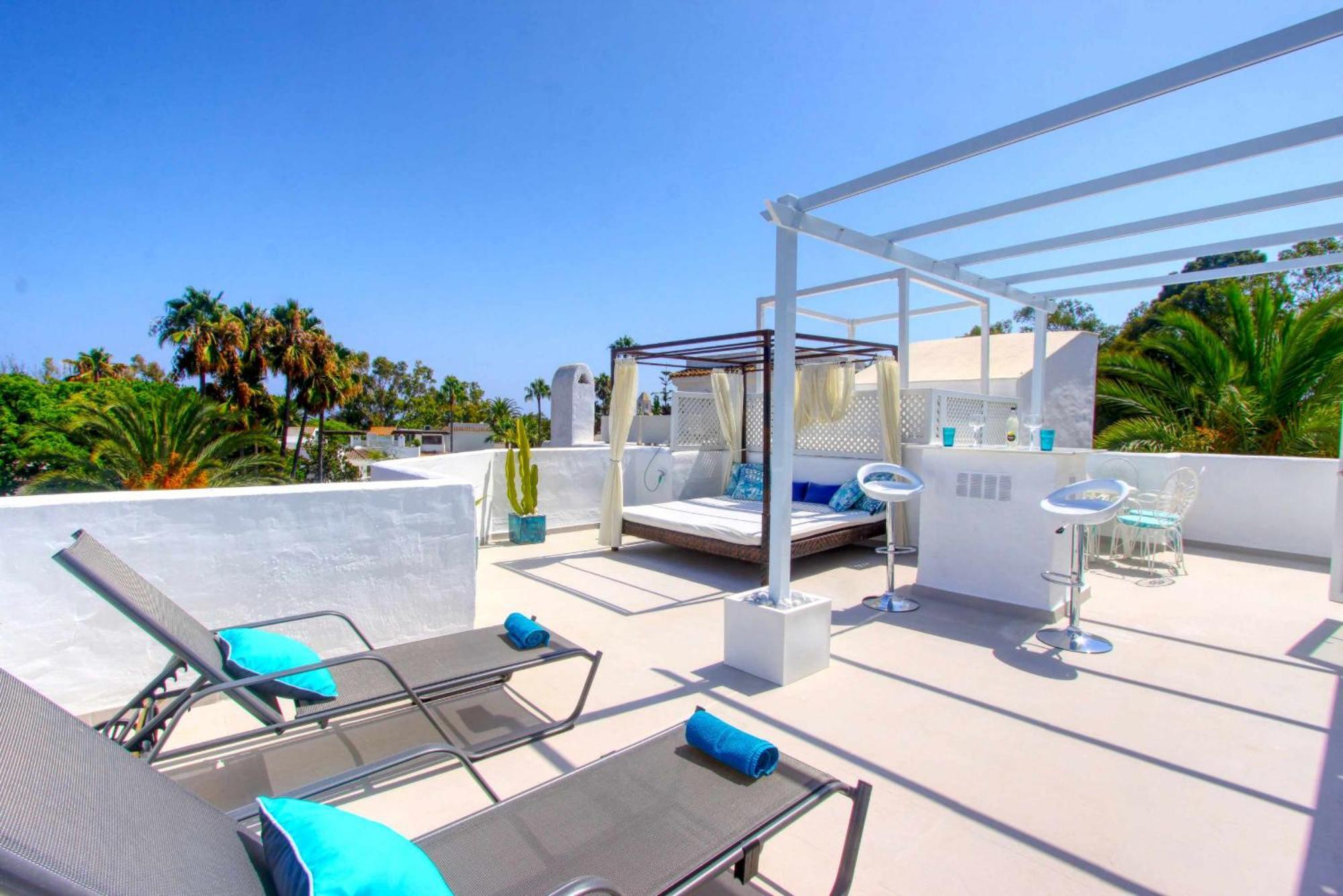 1108 Beachfront 2 Apartments With Roofterrace 80Mtrgt Beach 3 Pools มาร์เบยา ภายนอก รูปภาพ